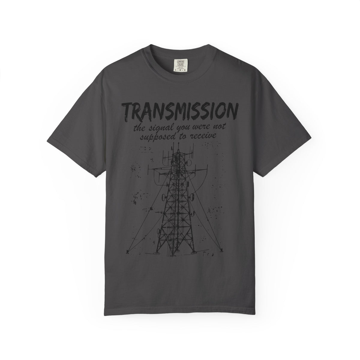 Transmission radio tower tee | Signal sketch graphic T-Shirt