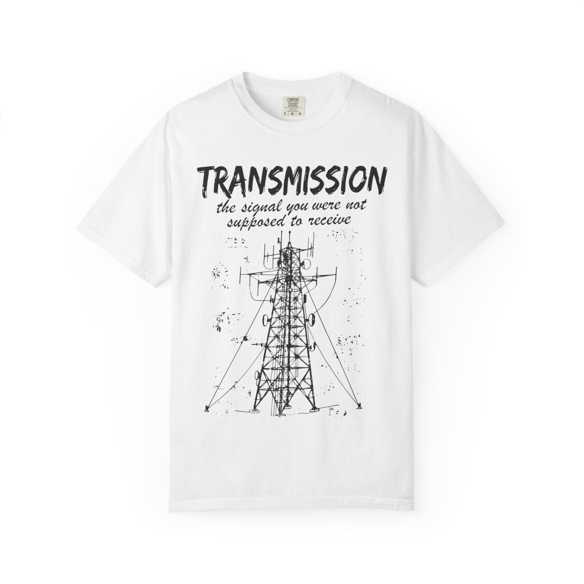 Transmission radio tower tee | Signal sketch graphic T-Shirt
