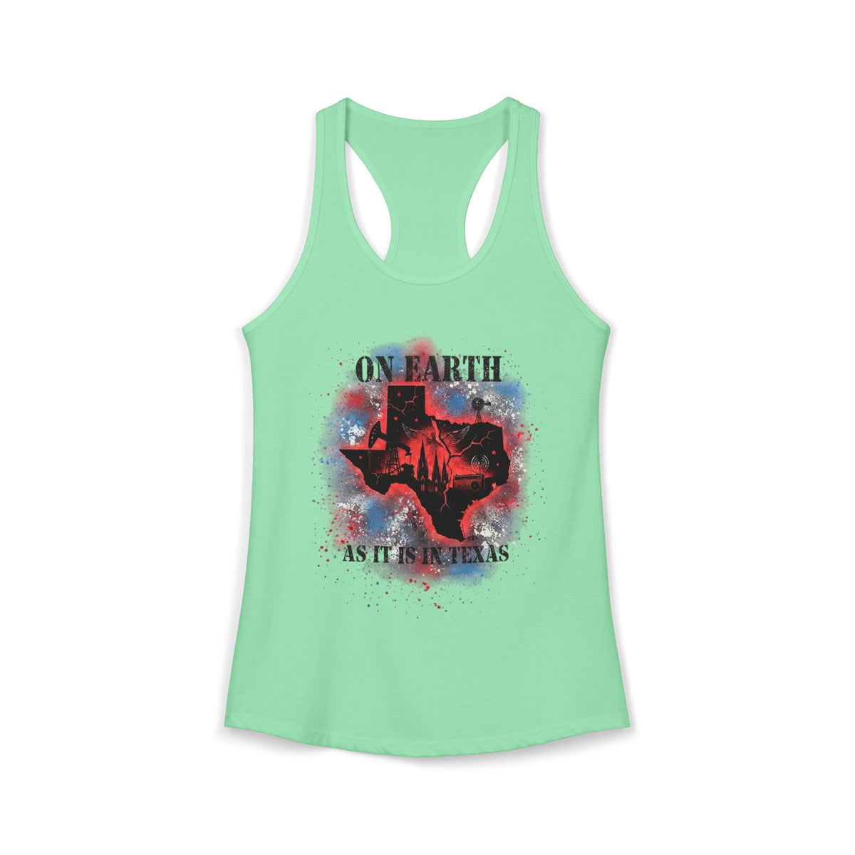 On Earth As It Is In Texas | Women's Ideal Racerback Tank Top