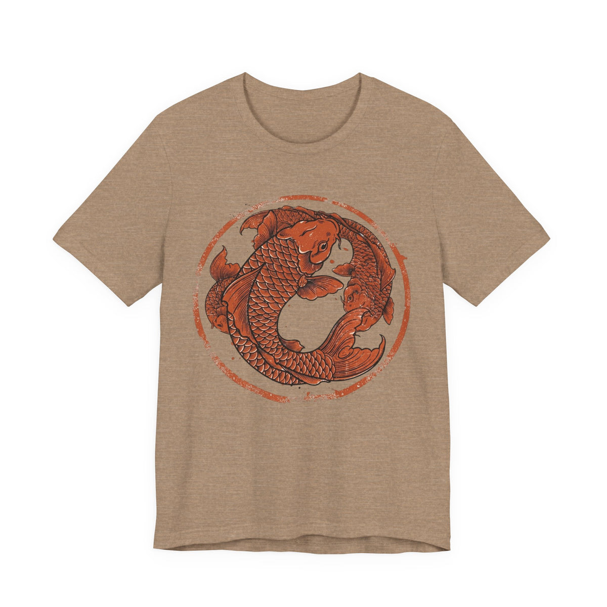 Koi Fish Circle illustration Tee | Asian carp yin yang shirt