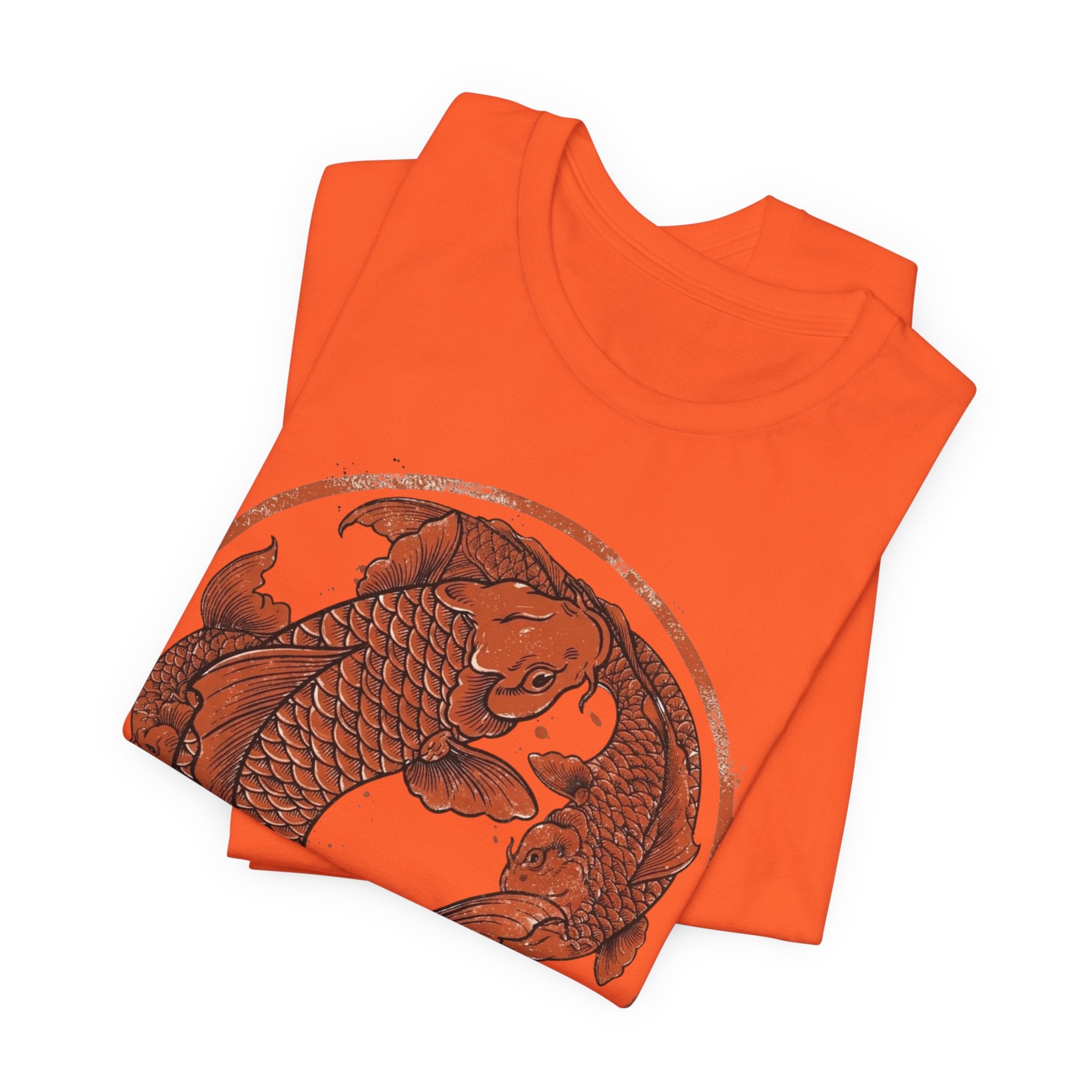 Koi Fish Circle illustration Tee | Asian carp yin yang shirt