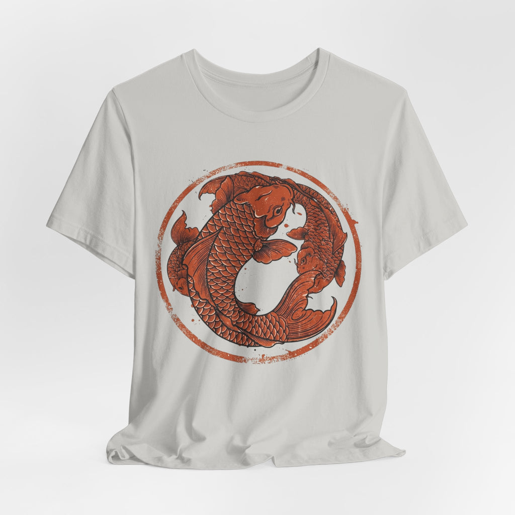 Koi Fish Circle illustration Tee | Asian carp yin yang shirt