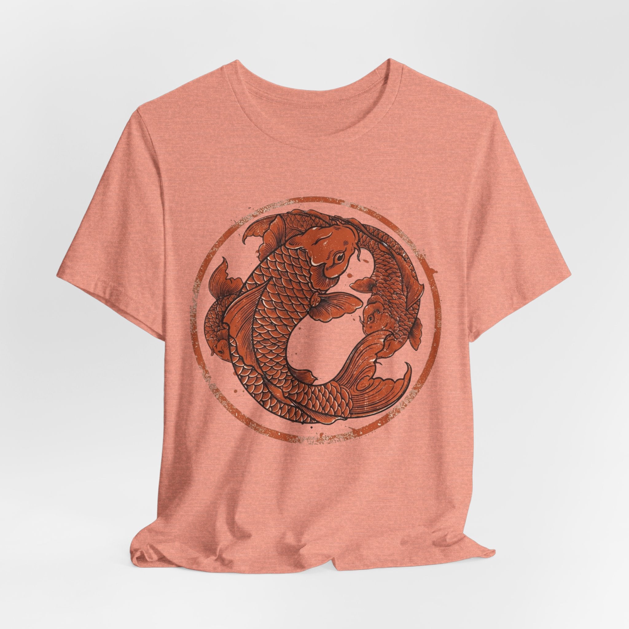 Koi Fish Circle illustration Tee | Asian carp yin yang shirt