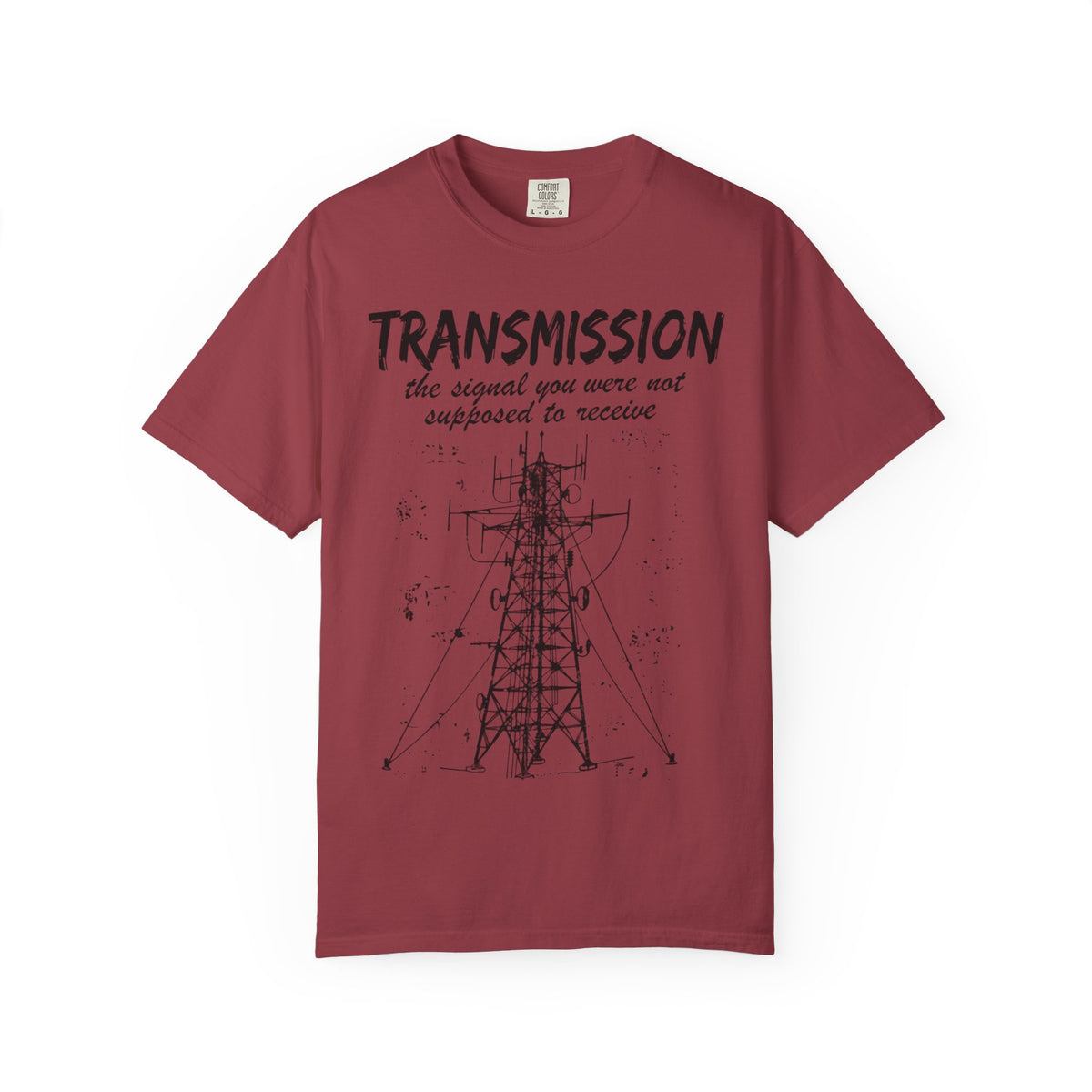 Transmission radio tower tee | Signal sketch graphic T-Shirt