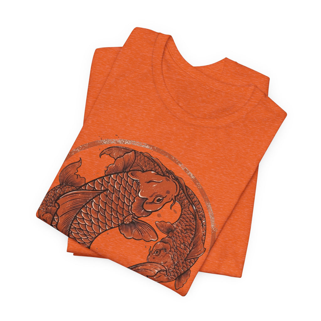 Koi Fish Circle illustration Tee | Asian carp yin yang shirt