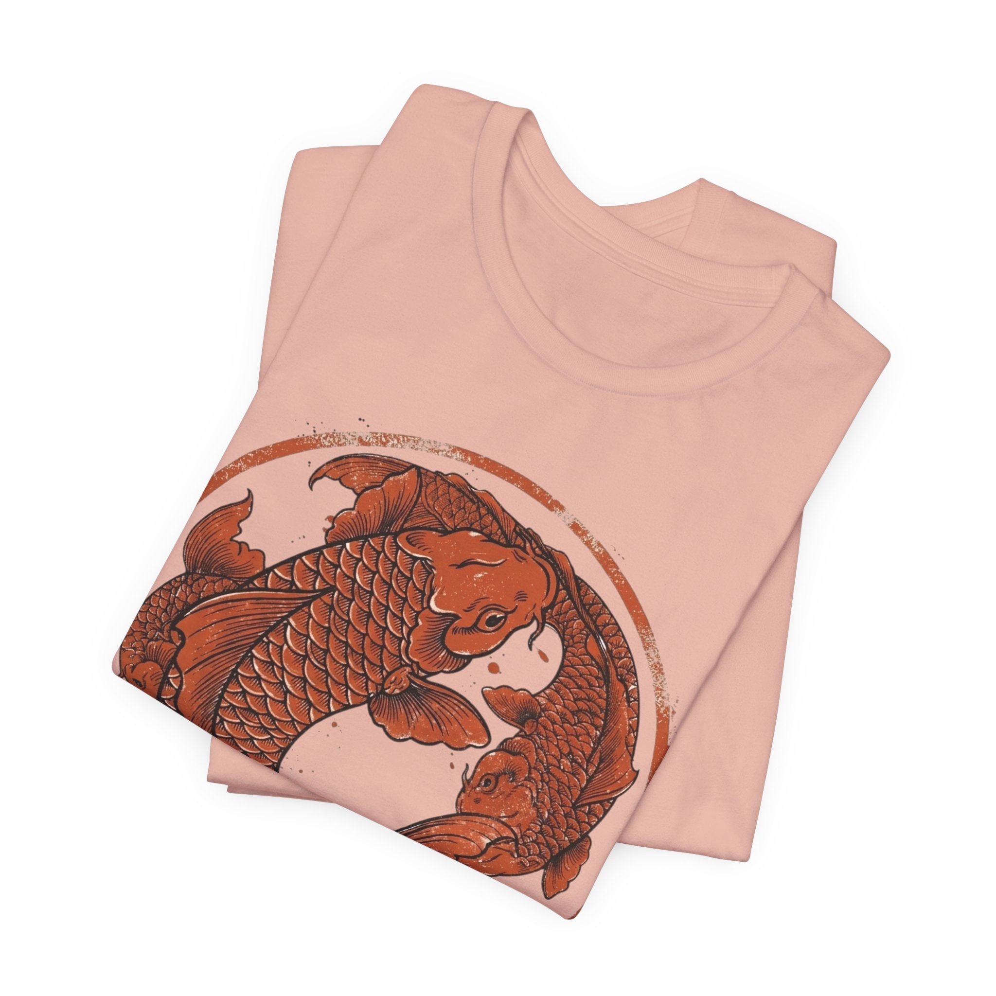 Koi Fish Circle illustration Tee | Asian carp yin yang shirt