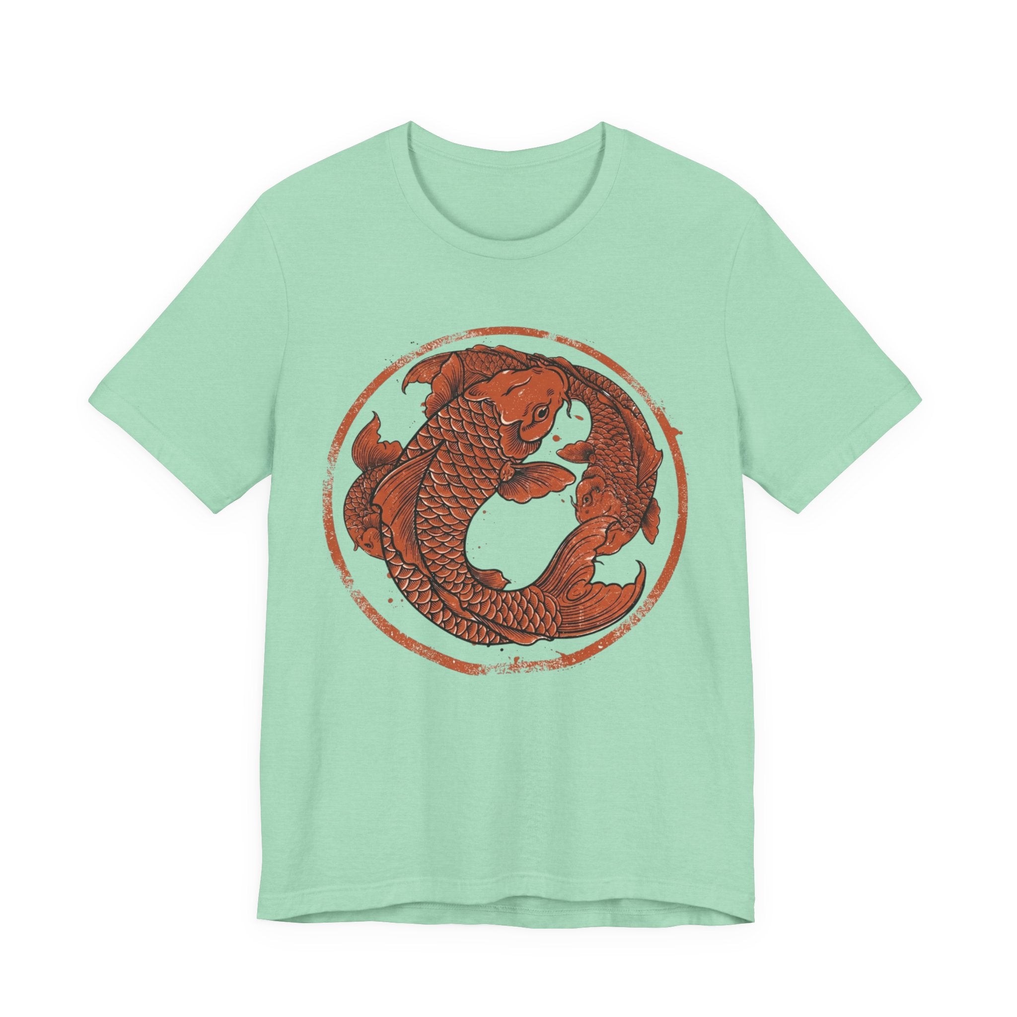 Koi Fish Circle illustration Tee | Asian carp yin yang shirt