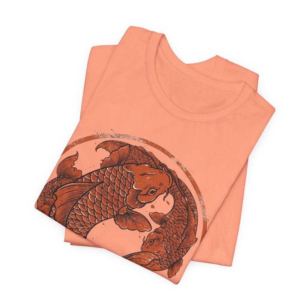 Koi Fish Circle illustration Tee | Asian carp yin yang shirt