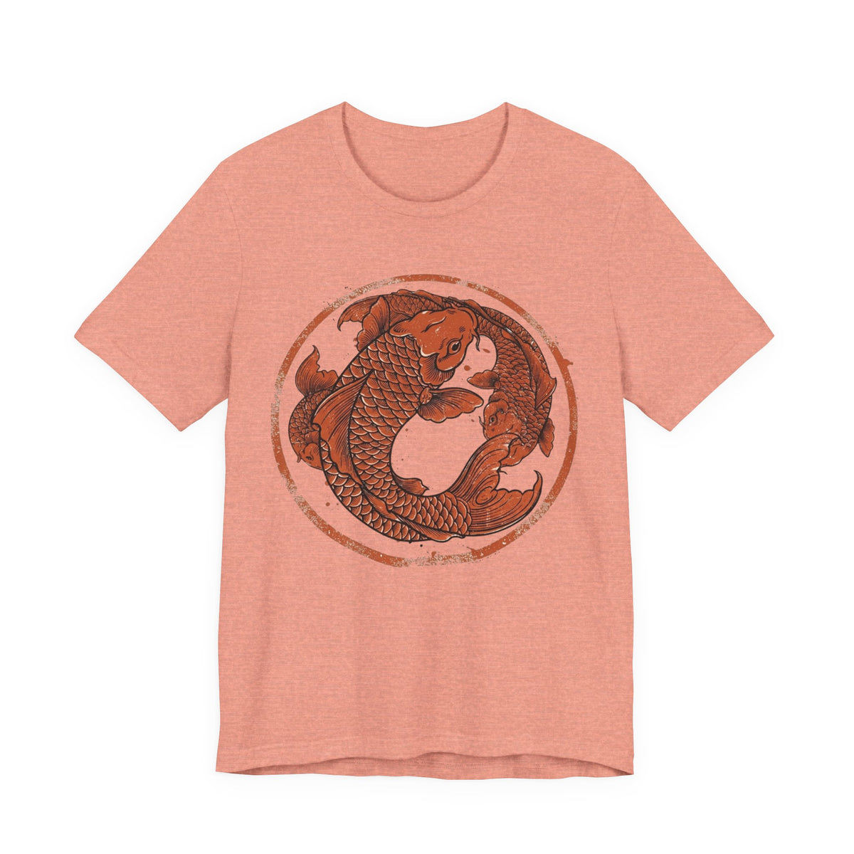 Koi Fish Circle illustration Tee | Asian carp yin yang shirt