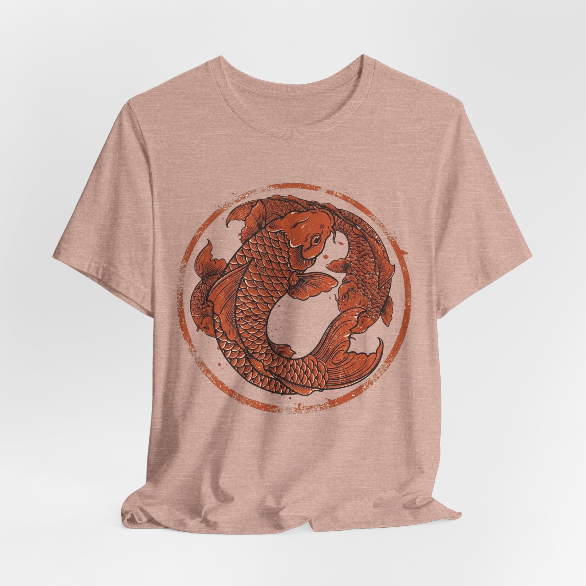 Koi Fish Circle illustration Tee | Asian carp yin yang shirt