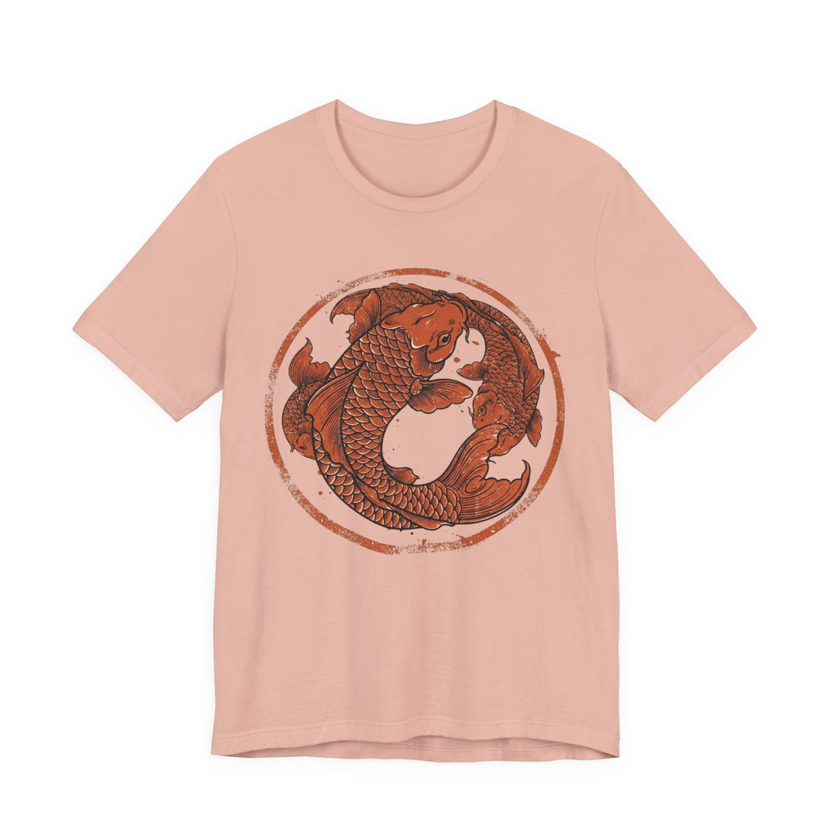 Koi Fish Circle illustration Tee | Asian carp yin yang shirt