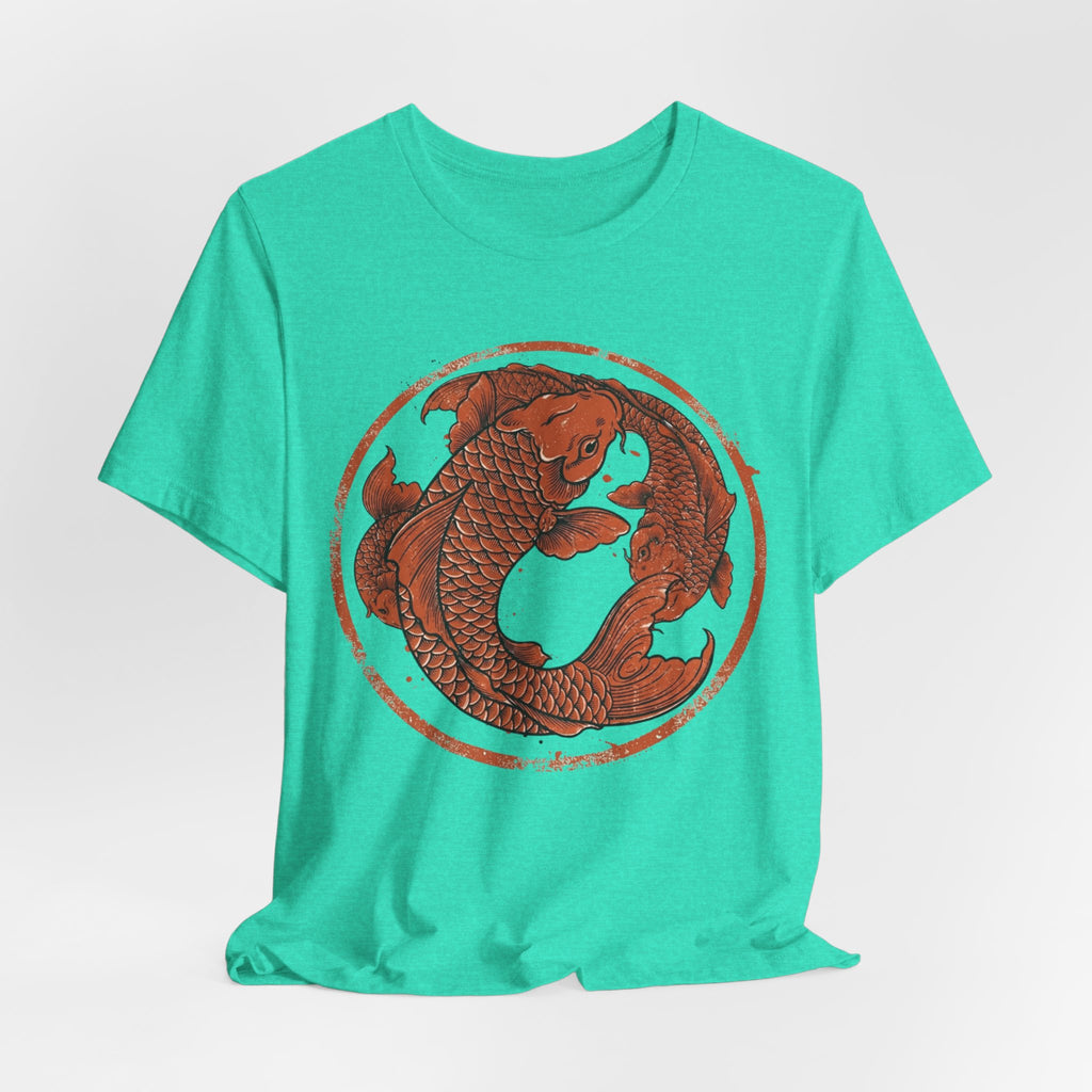 Koi Fish Circle illustration Tee | Asian carp yin yang shirt