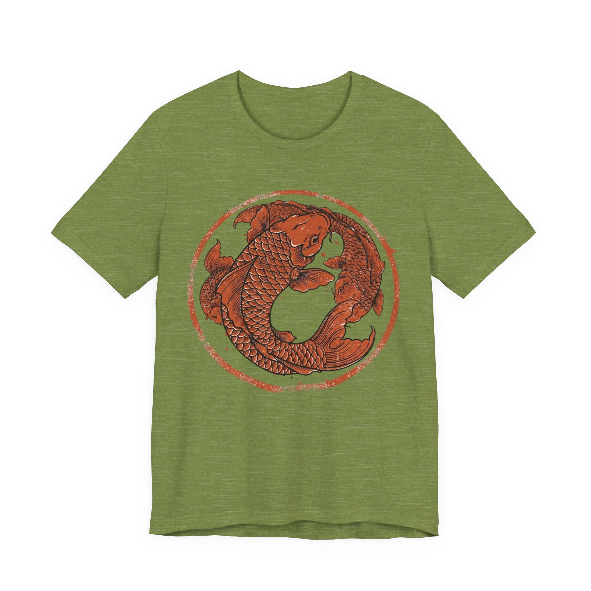 Koi Fish Circle illustration Tee | Asian carp yin yang shirt