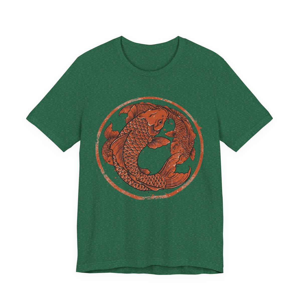 Koi Fish Circle illustration Tee | Asian carp yin yang shirt