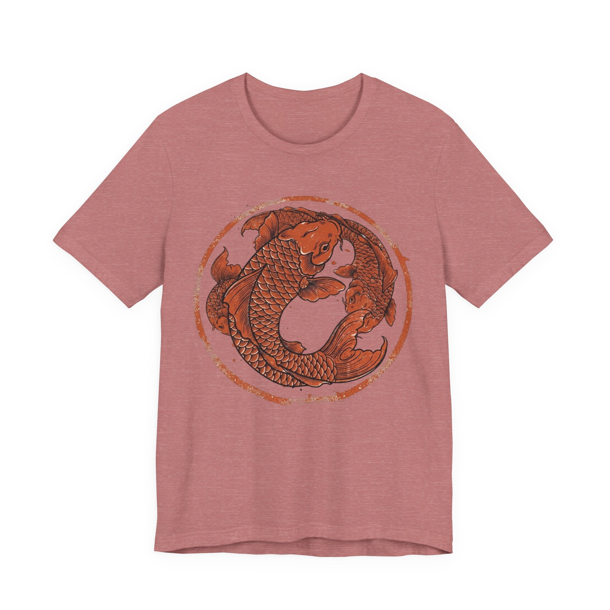 Koi Fish Circle illustration Tee | Asian carp yin yang shirt