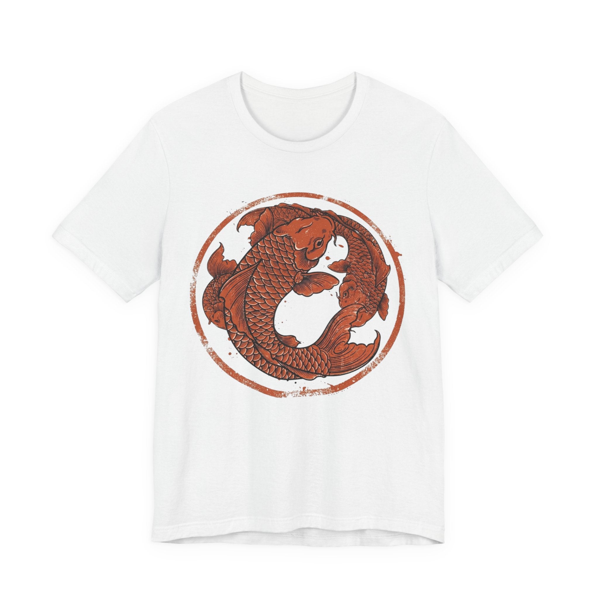Koi Fish Circle illustration Tee | Asian carp yin yang shirt