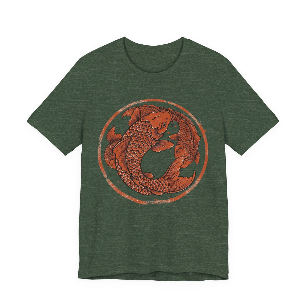 Koi Fish Circle illustration Tee | Asian carp yin yang shirt