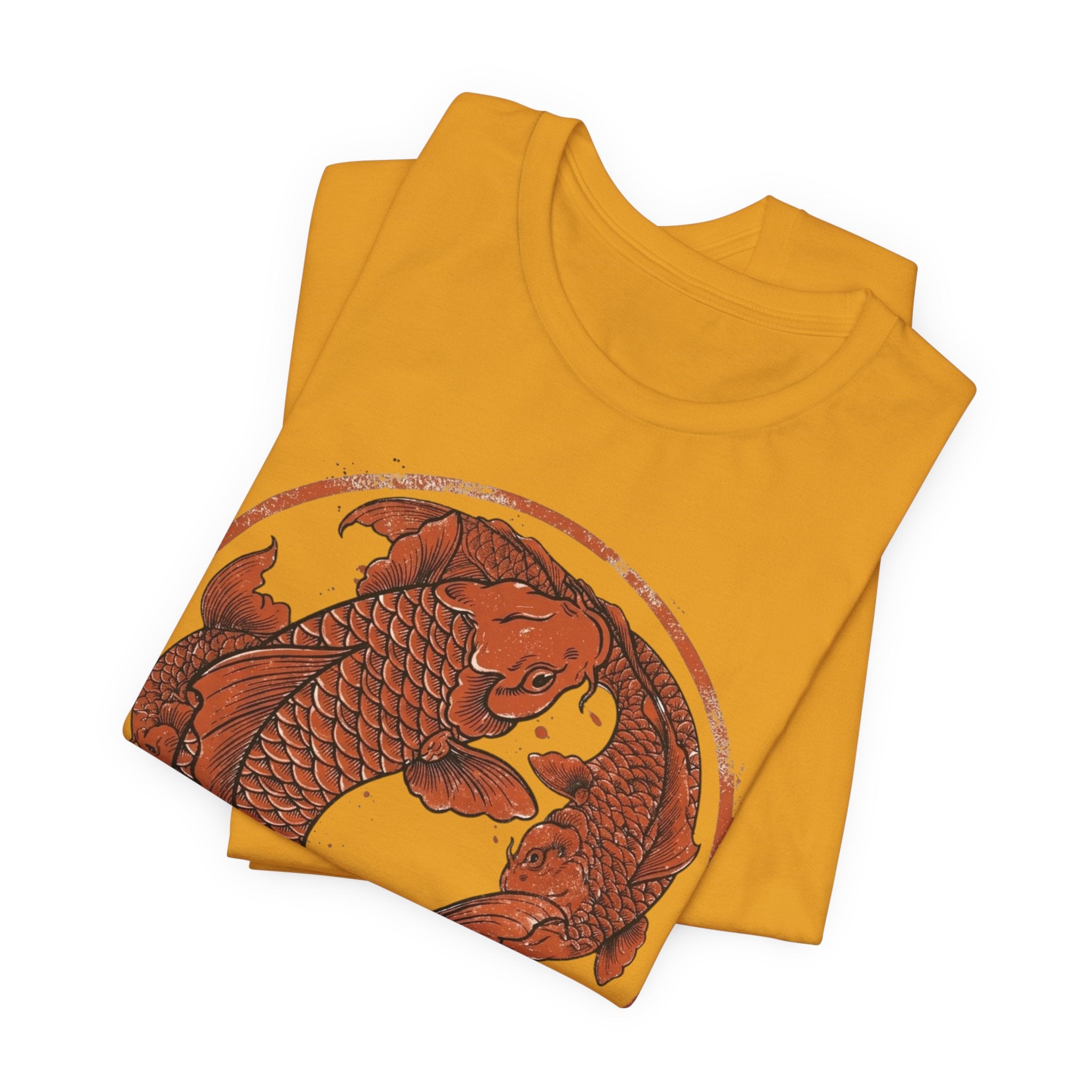 Koi Fish Circle illustration Tee | Asian carp yin yang shirt