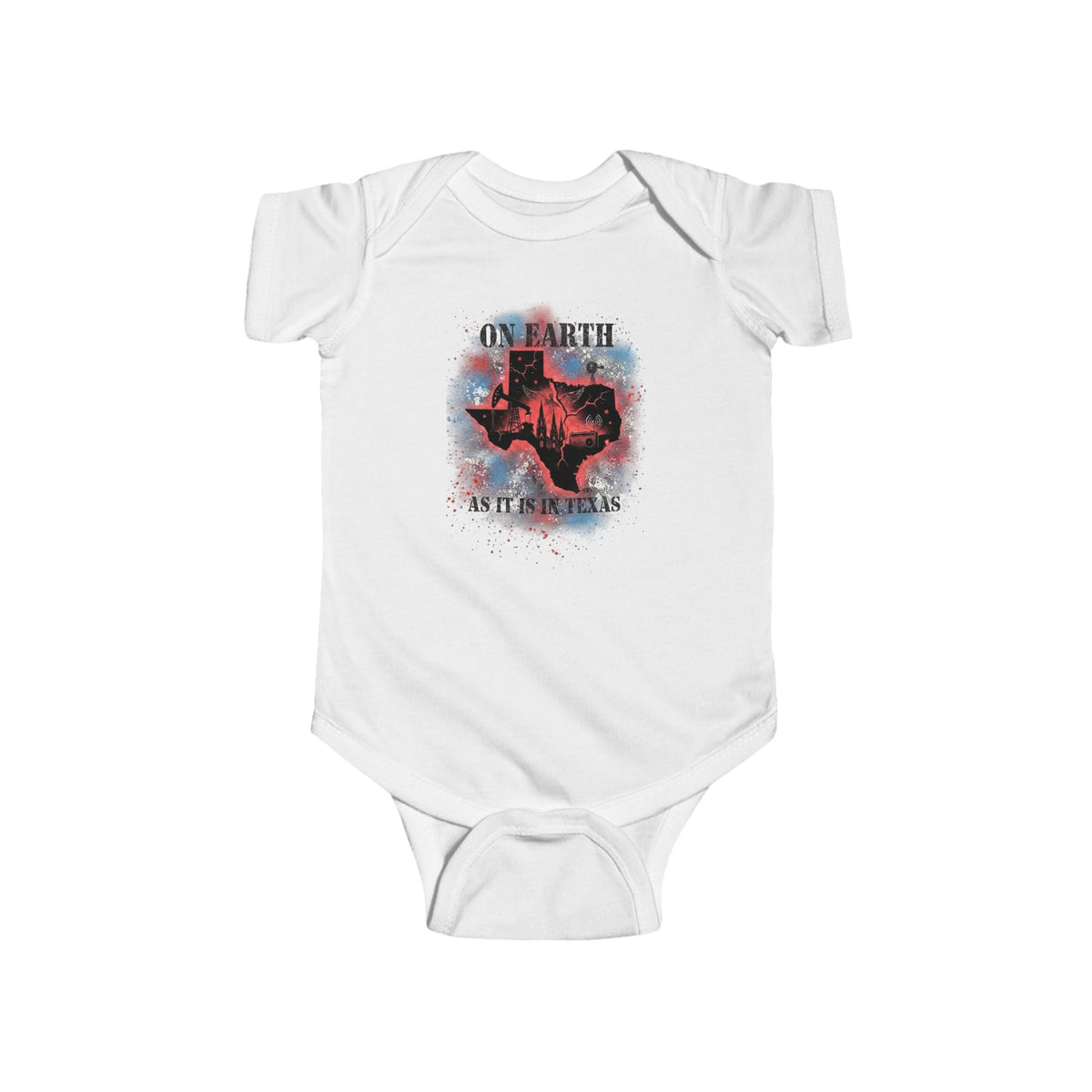 On Earth As It Is In Texas | Infant Bodysuit | Texas Onesie Art