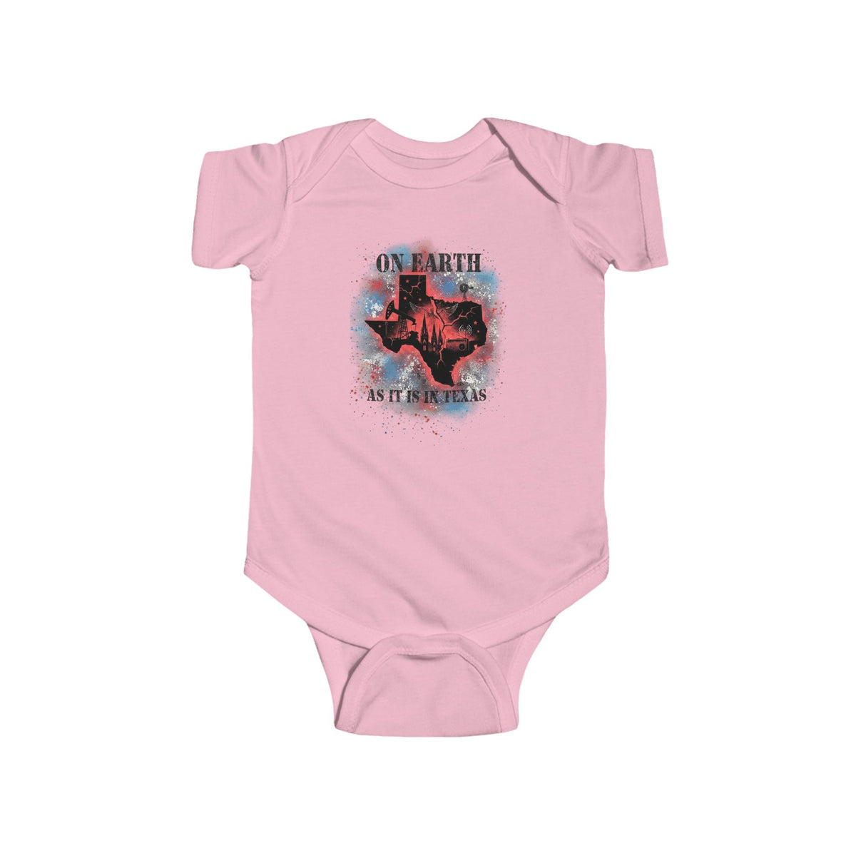 On Earth As It Is In Texas | Infant Bodysuit | Texas Onesie Art