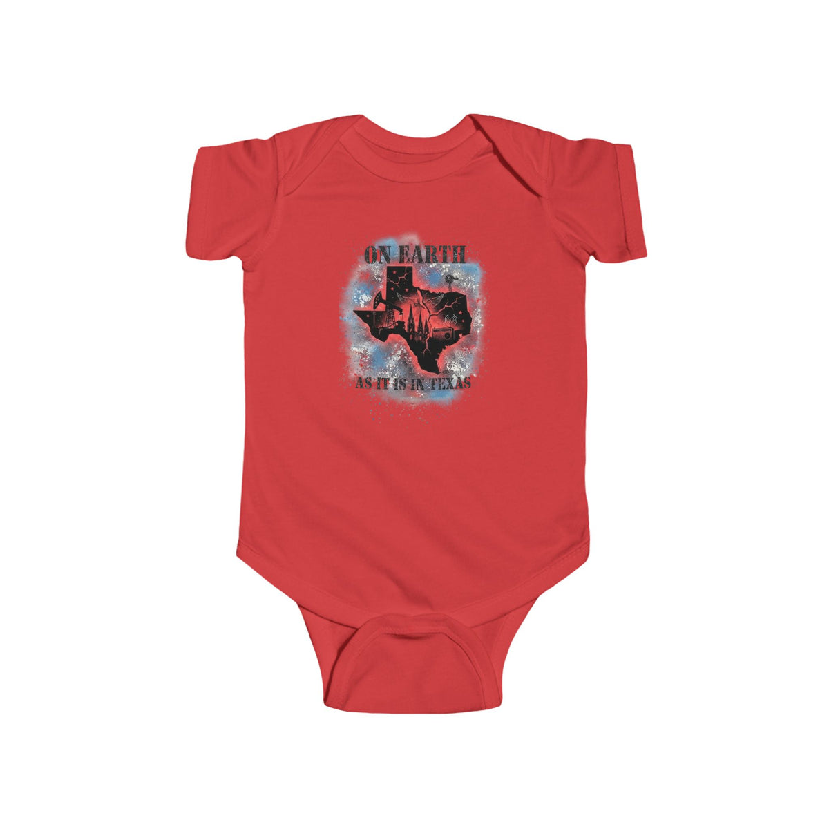 On Earth As It Is In Texas | Infant Bodysuit | Texas Onesie Art