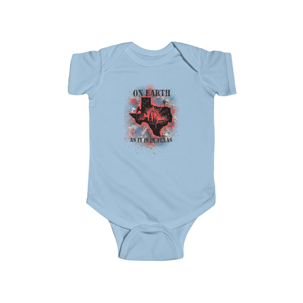 On Earth As It Is In Texas | Infant Bodysuit | Texas Onesie Art