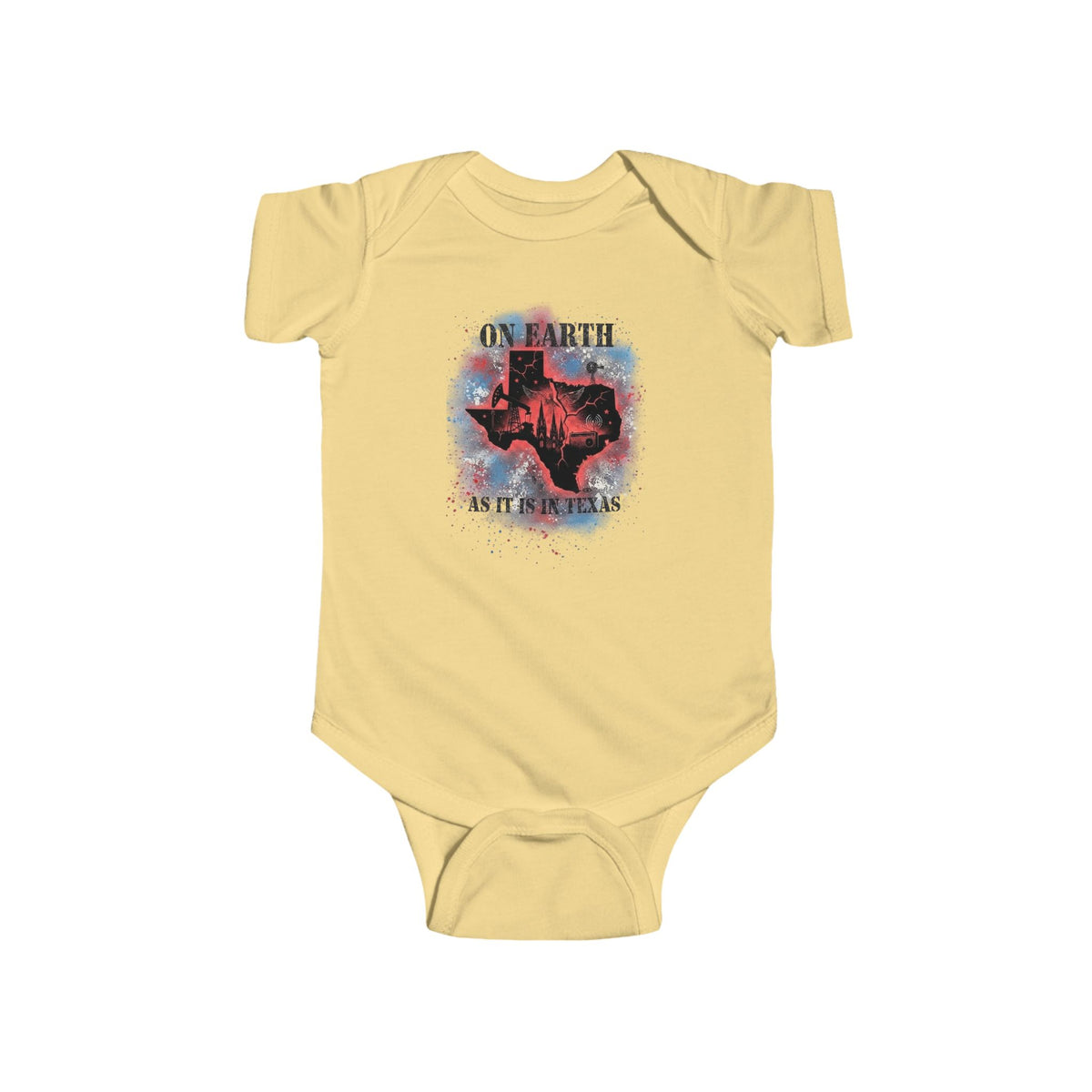 On Earth As It Is In Texas | Infant Bodysuit | Texas Onesie Art