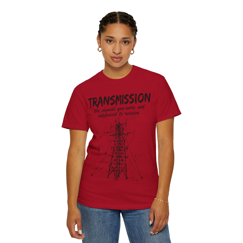 Transmission radio tower tee | Signal sketch graphic T-Shirt