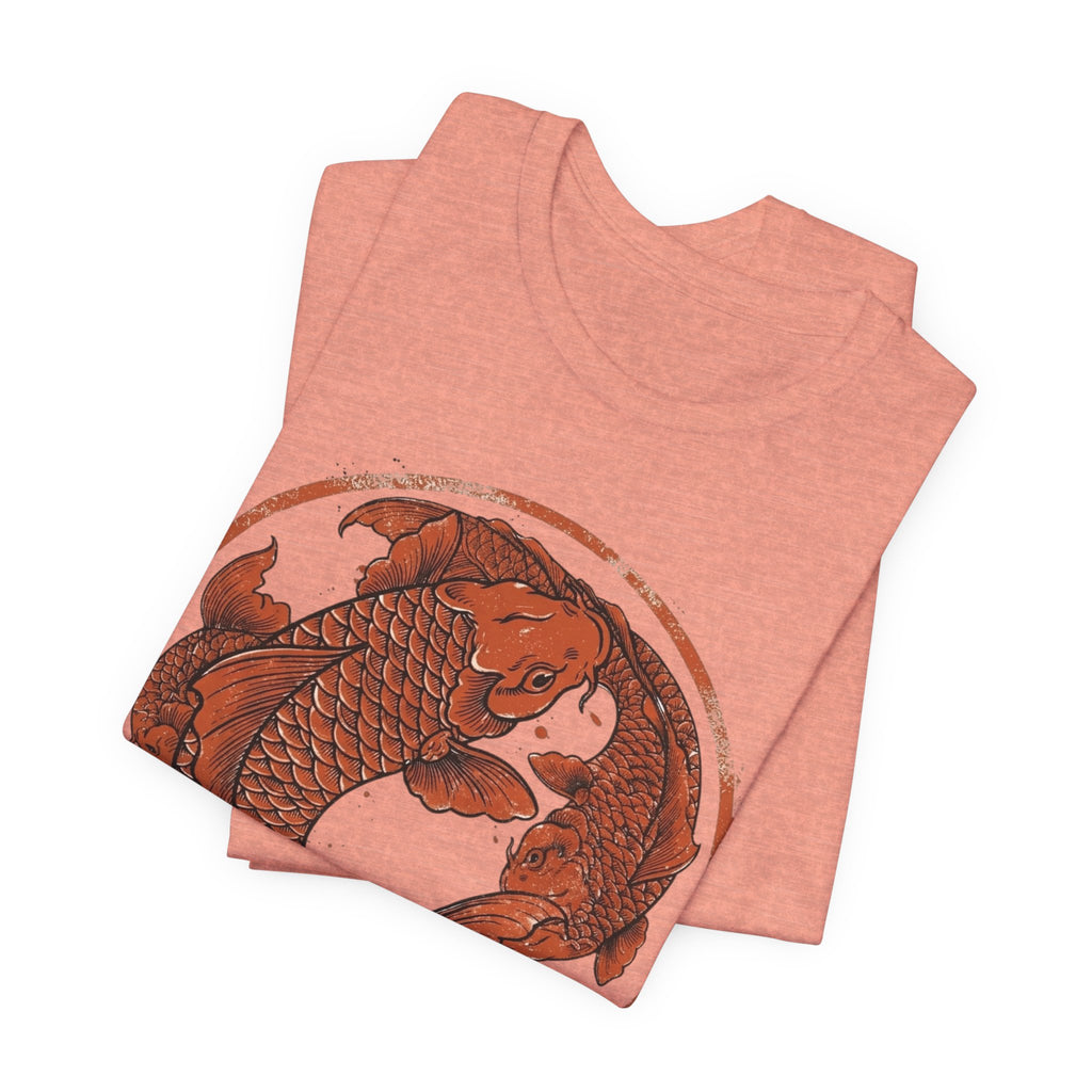 Koi Fish Circle illustration Tee | Asian carp yin yang shirt
