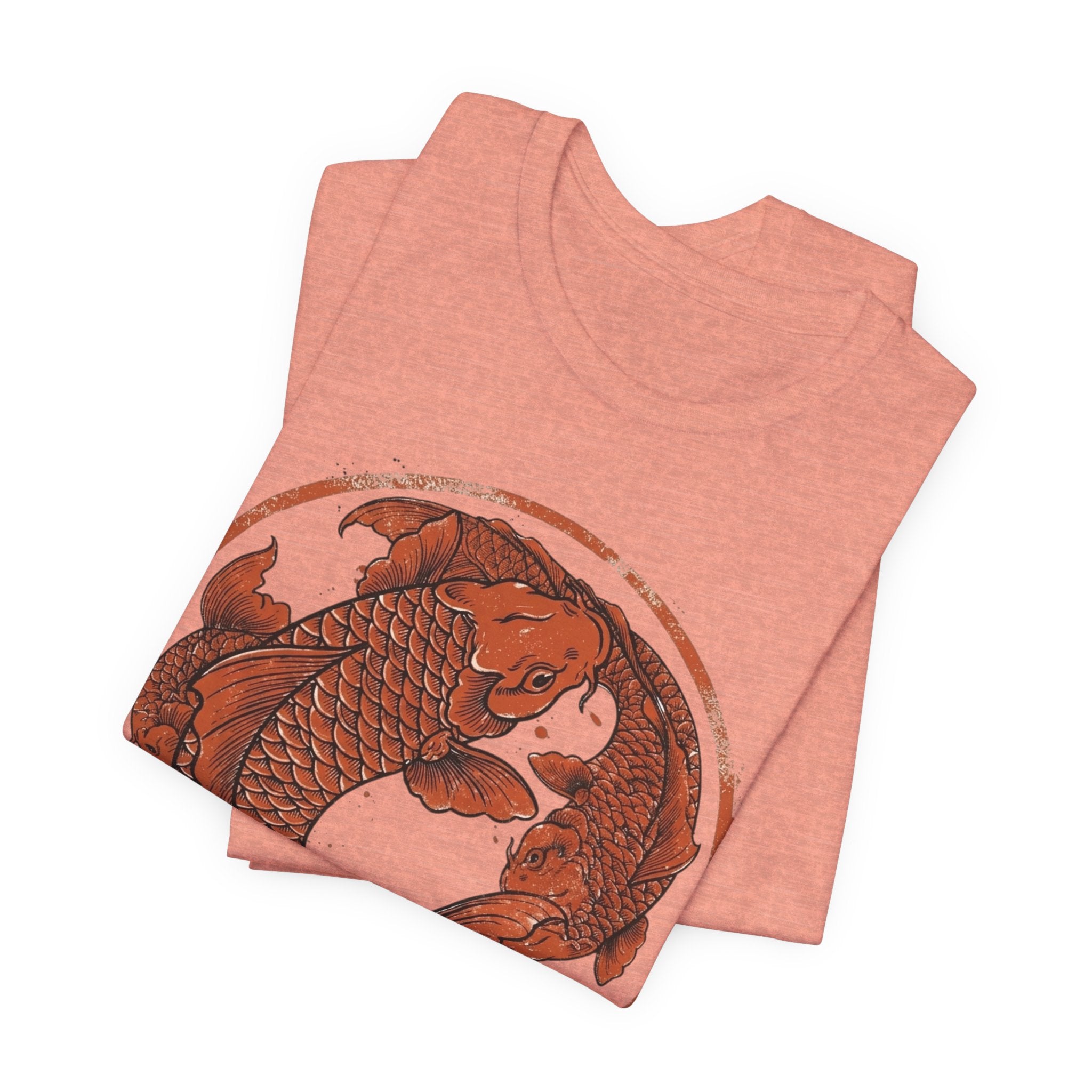 Koi Fish Circle illustration Tee | Asian carp yin yang shirt
