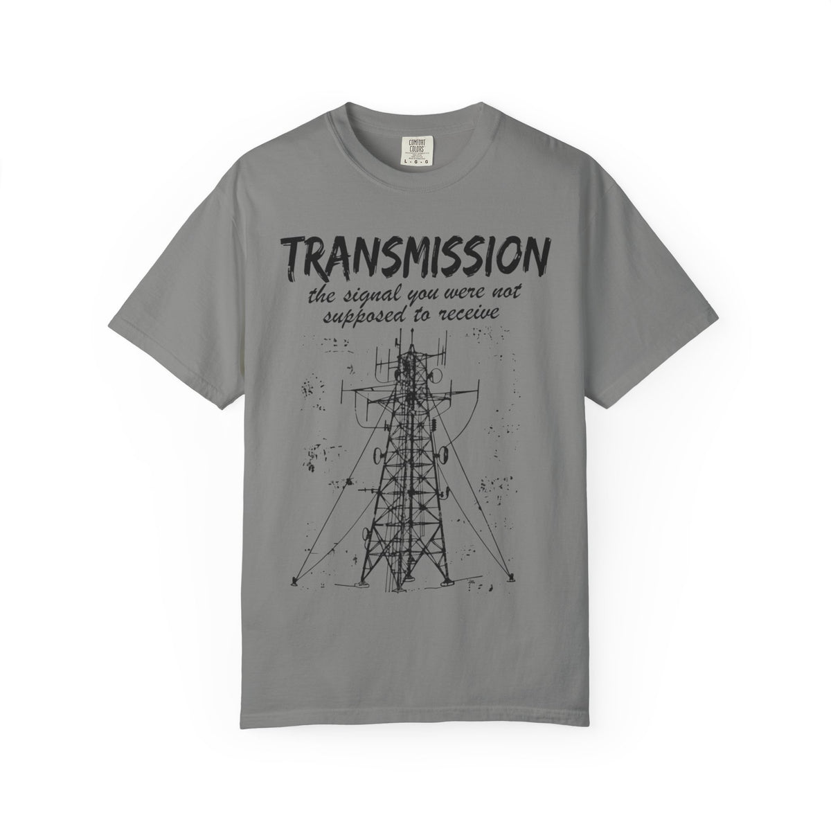 Transmission radio tower tee | Signal sketch graphic T-Shirt