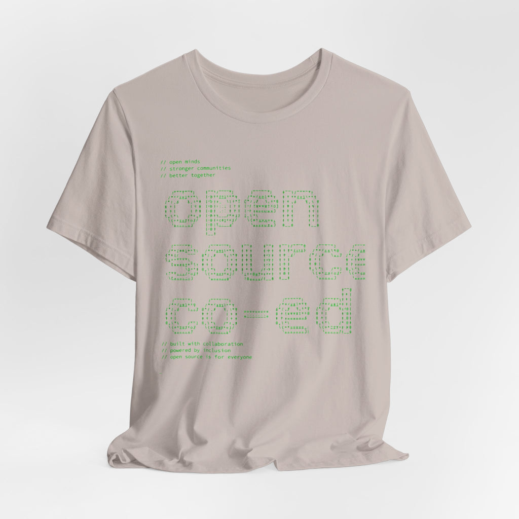 Open Source Co-ed T-Shirt | Programming ASCII Art Tee