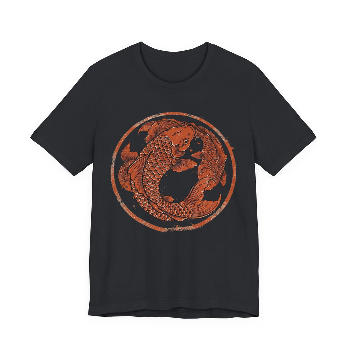Koi Fish Circle illustration Tee | Asian carp yin yang shirt