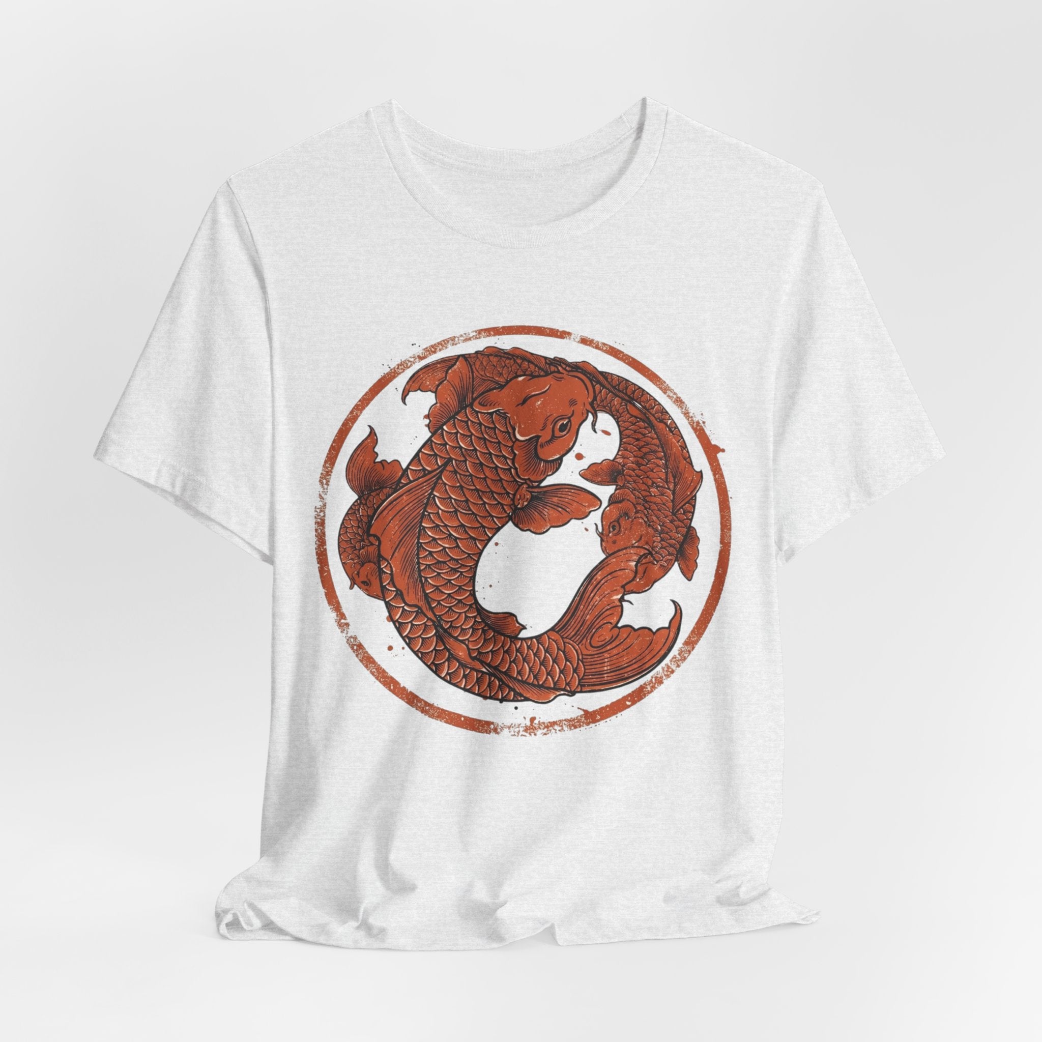 Koi Fish Circle illustration Tee | Asian carp yin yang shirt