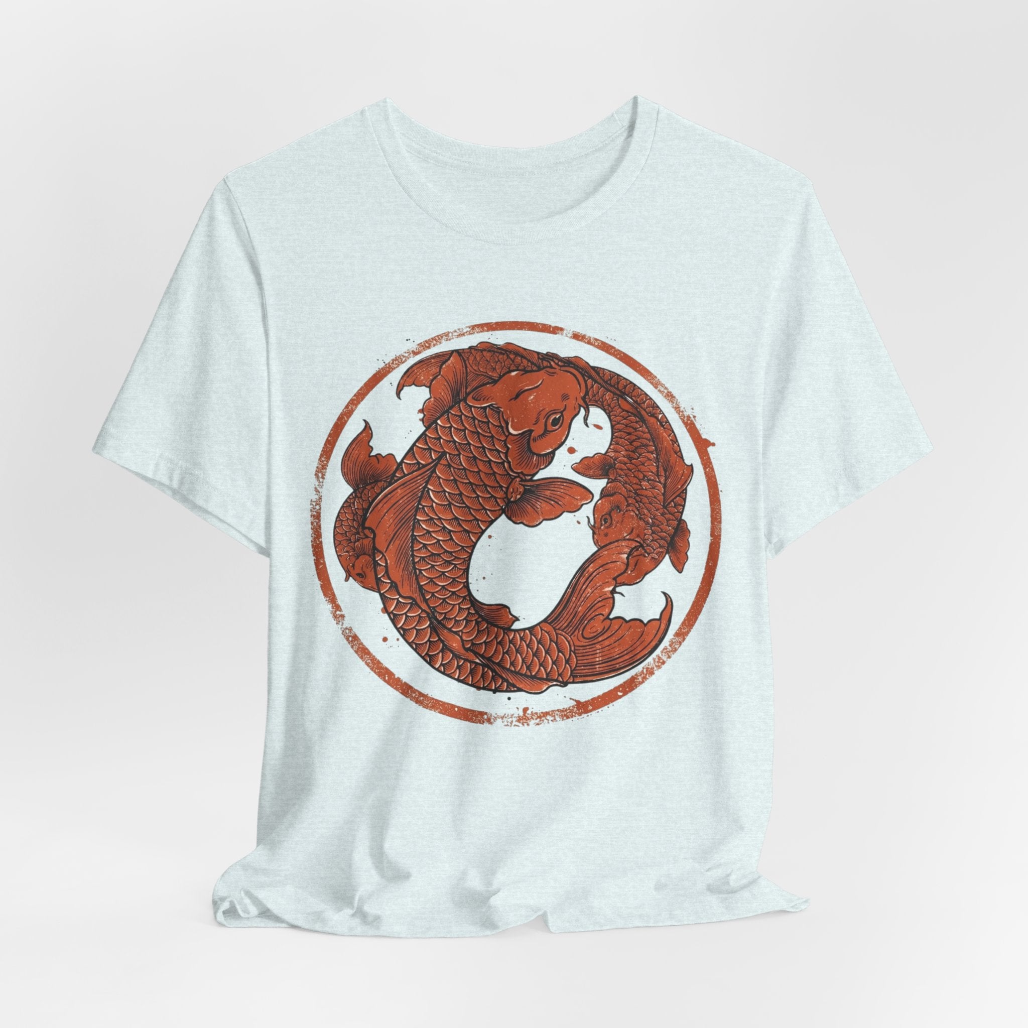 Koi Fish Circle illustration Tee | Asian carp yin yang shirt