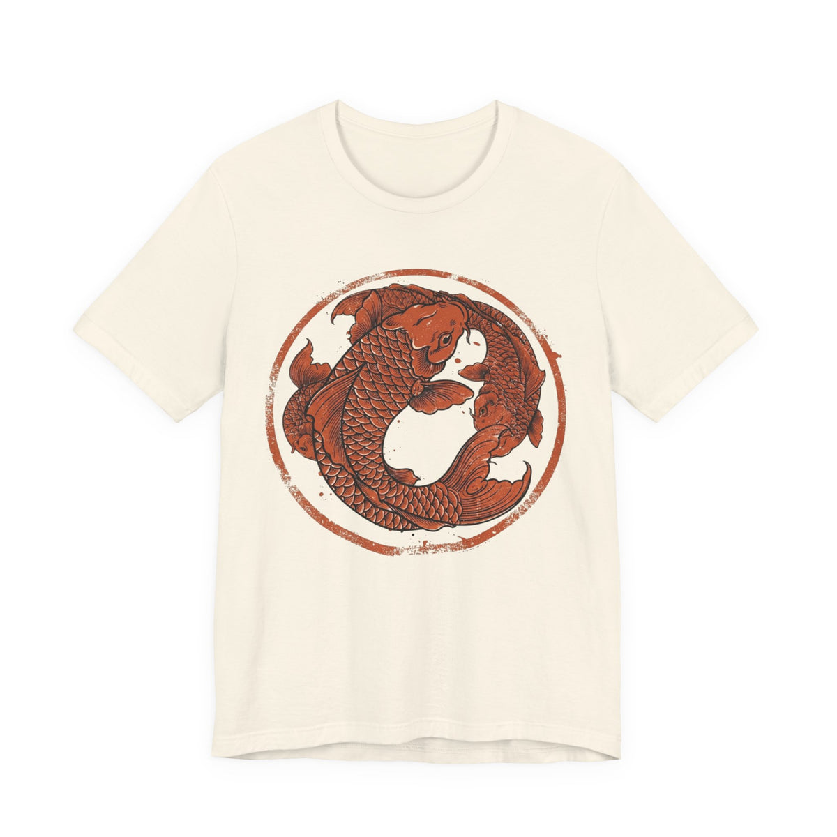 Koi Fish Circle illustration Tee | Asian carp yin yang shirt