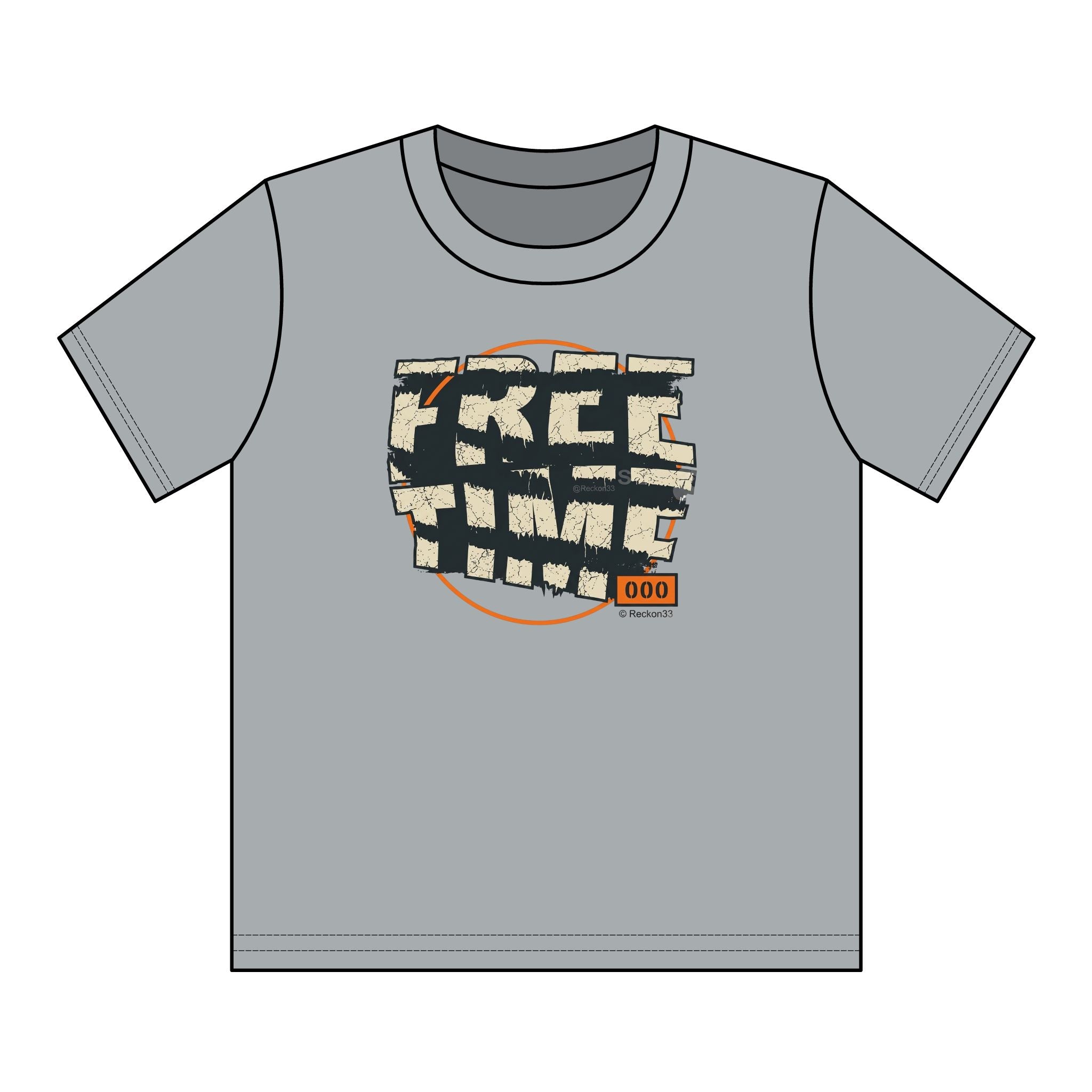 Youth T-Shirt — Retro "FREE TIME" Graphic Tee for Kids