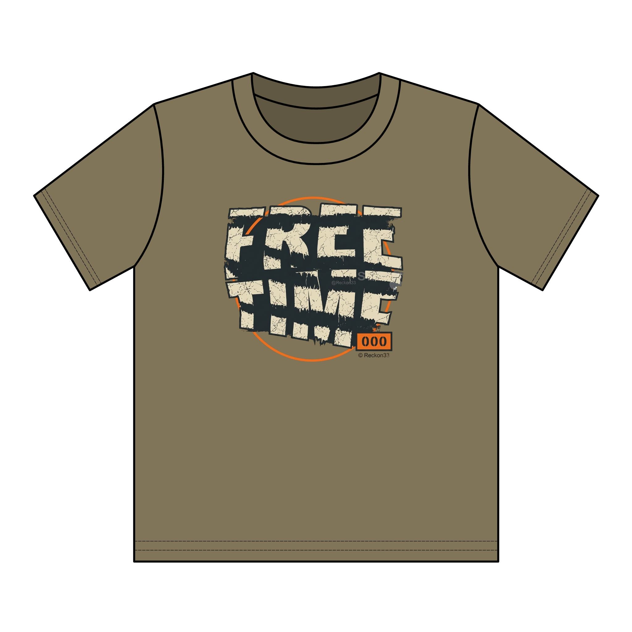 Youth T-Shirt — Retro "FREE TIME" Graphic Tee for Kids