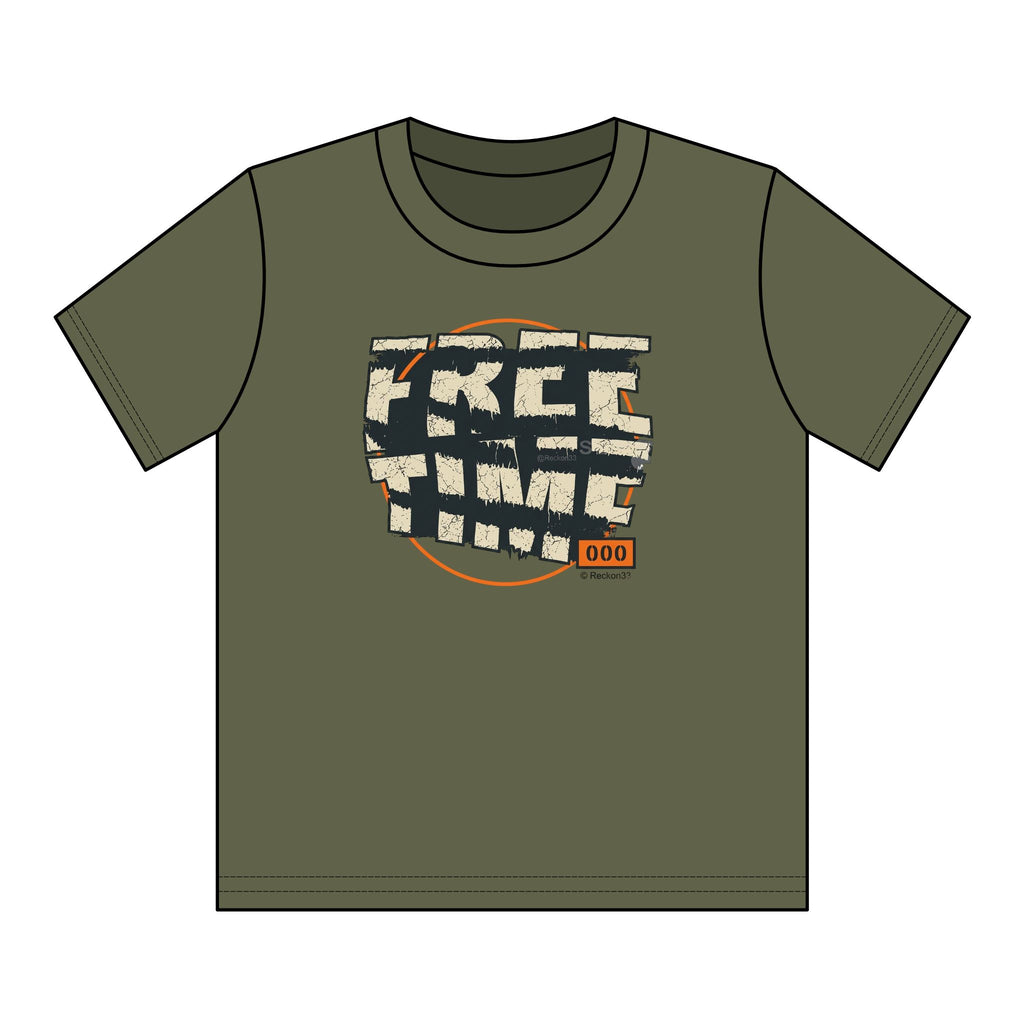 Youth T-Shirt — Retro "FREE TIME" Graphic Tee for Kids