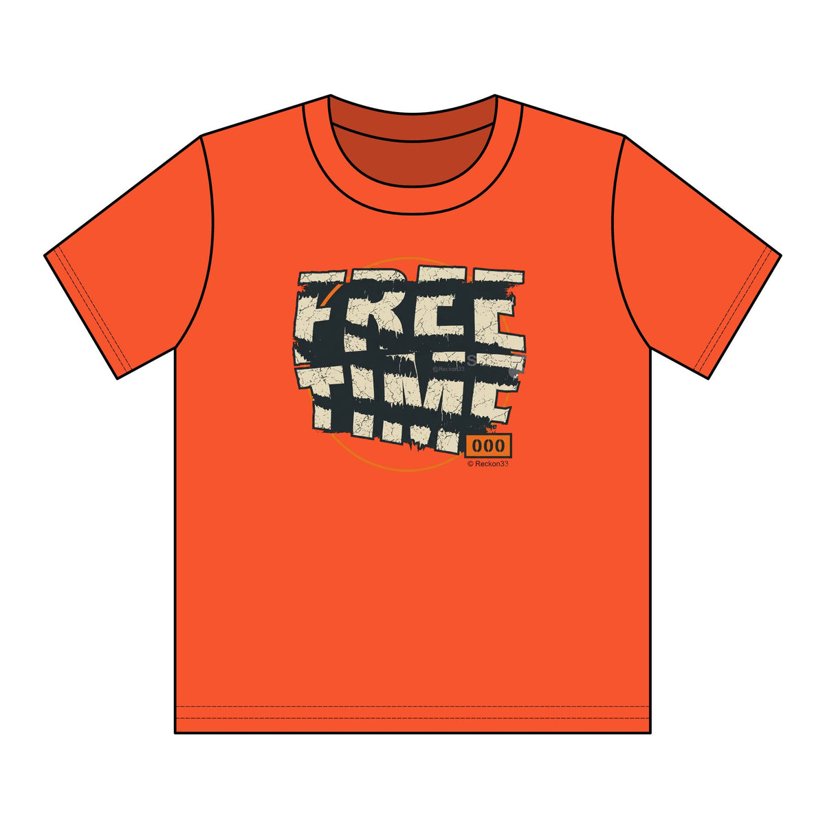 Youth T-Shirt — Retro "FREE TIME" Graphic Tee for Kids