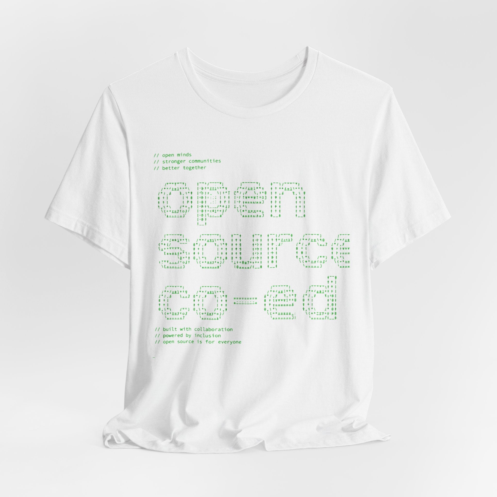 Open Source Co-ed T-Shirt | Programming ASCII Art Tee