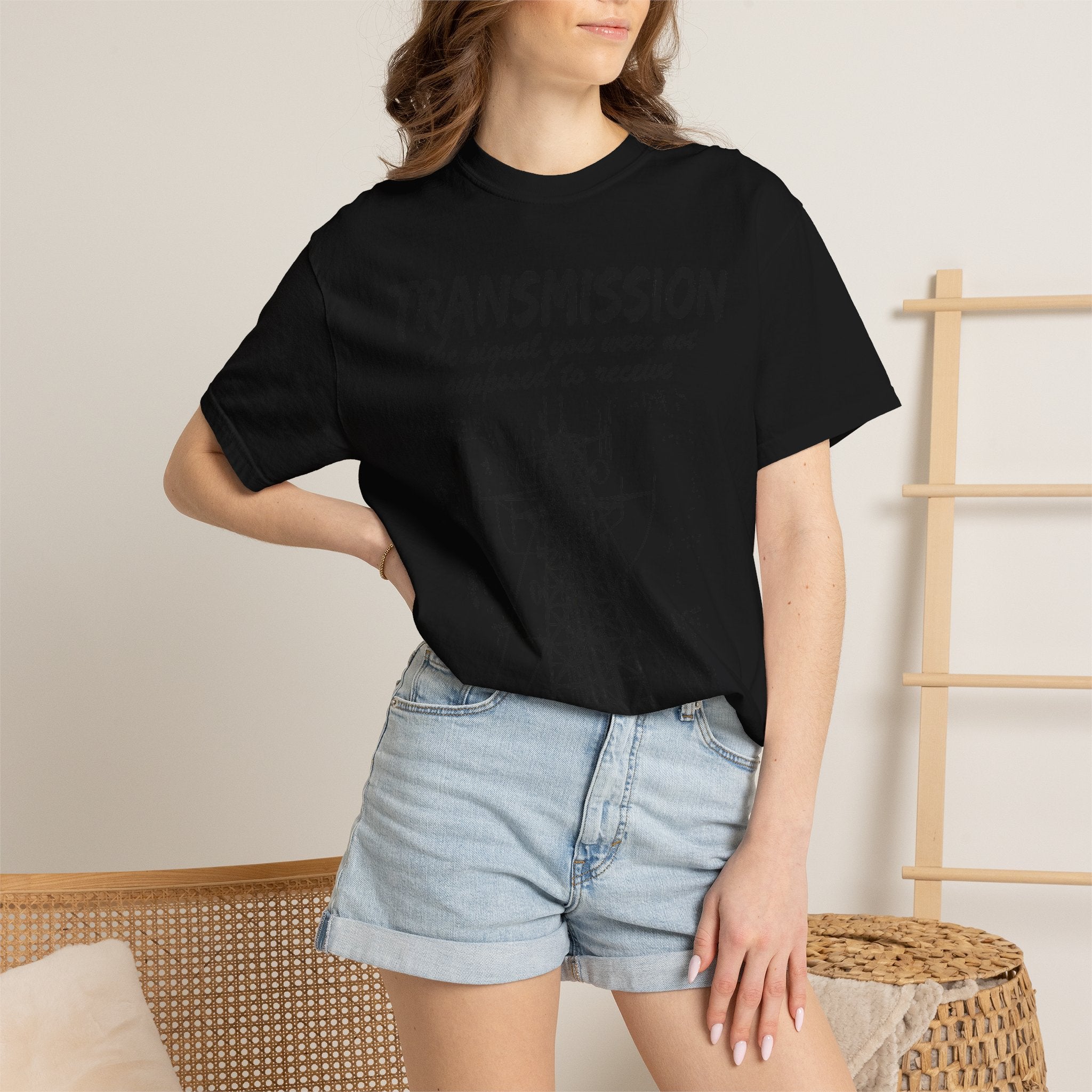 Transmission radio tower tee | Signal sketch graphic T-Shirt