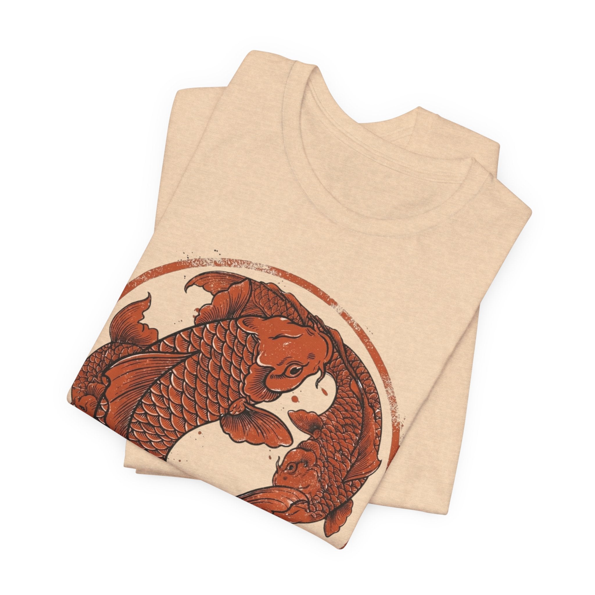 Koi Fish Circle illustration Tee | Asian carp yin yang shirt