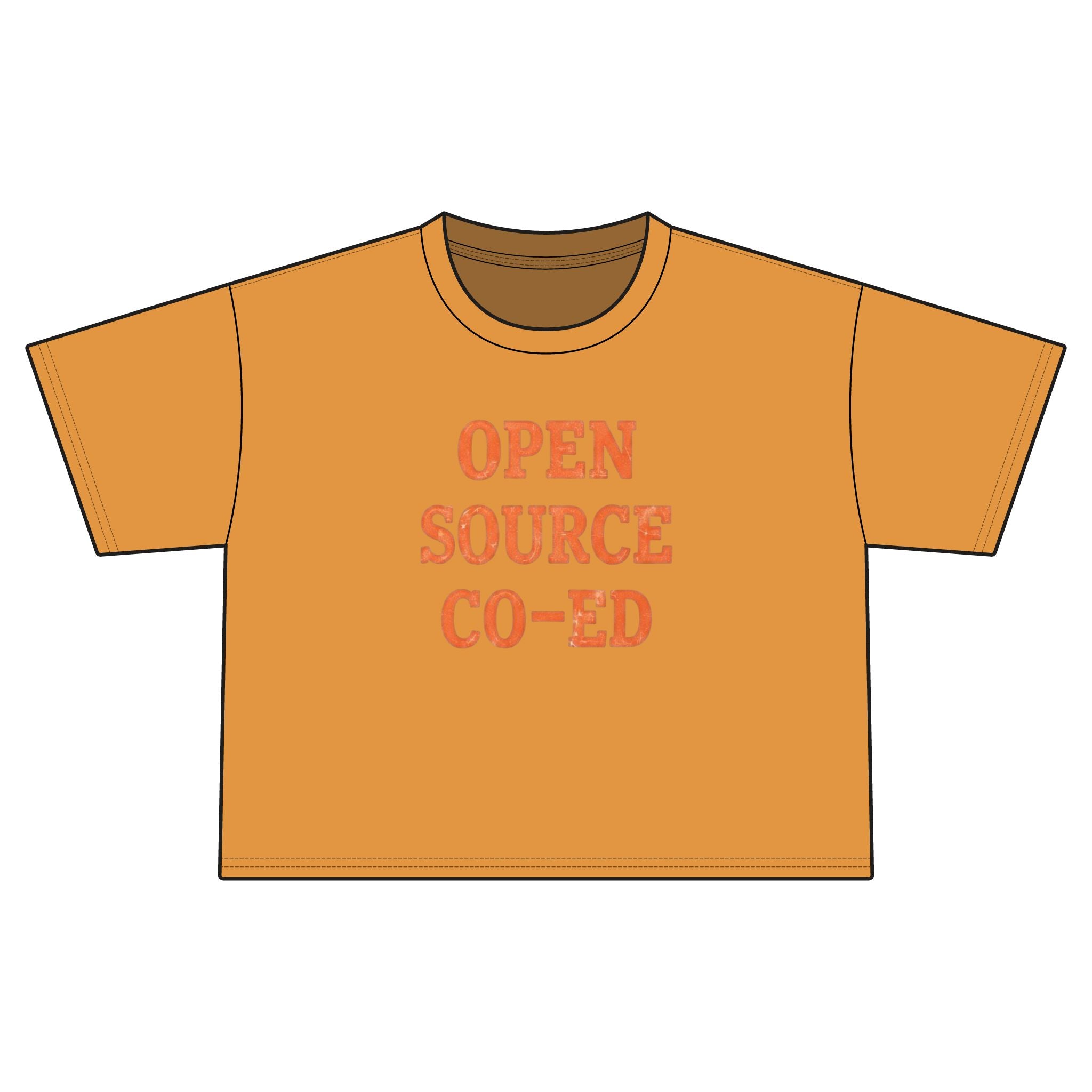 Open Source Co-Ed Cropped T-Shirt | Tech Graphic Tee
