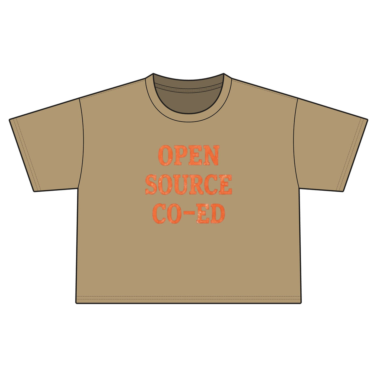Open Source Co-Ed Cropped T-Shirt | Tech Graphic Tee