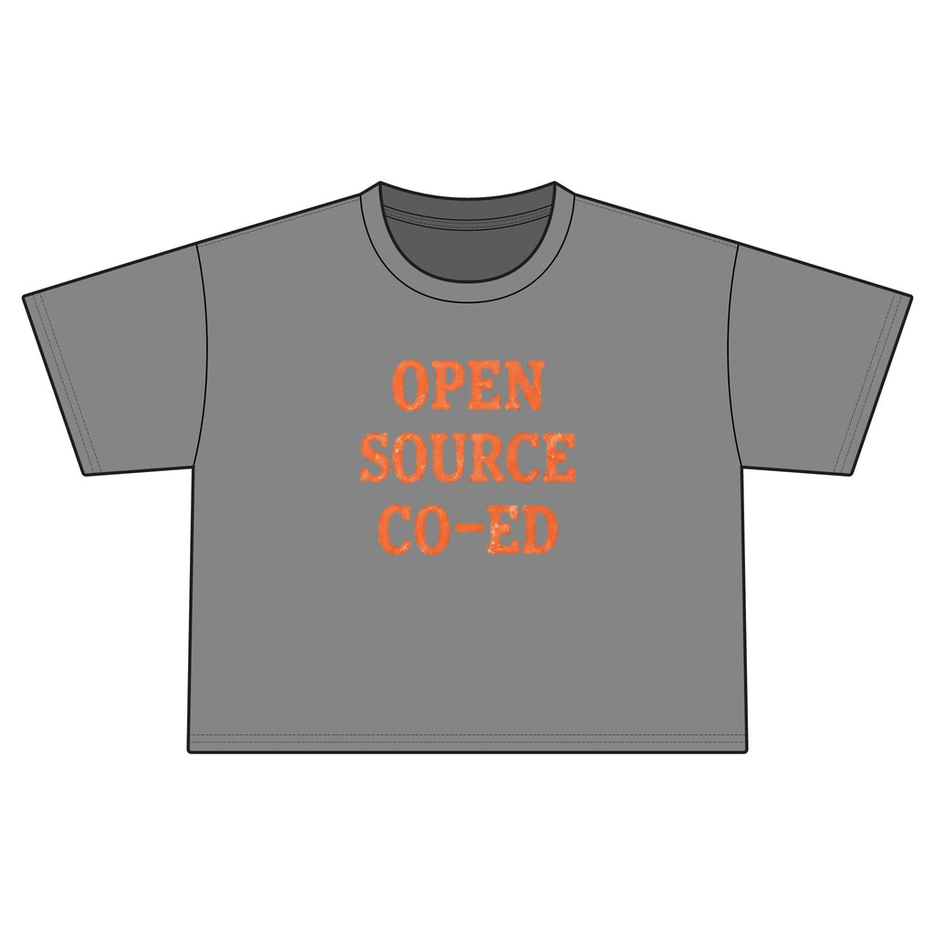 Open Source Co-Ed Cropped T-Shirt | Tech Graphic Tee