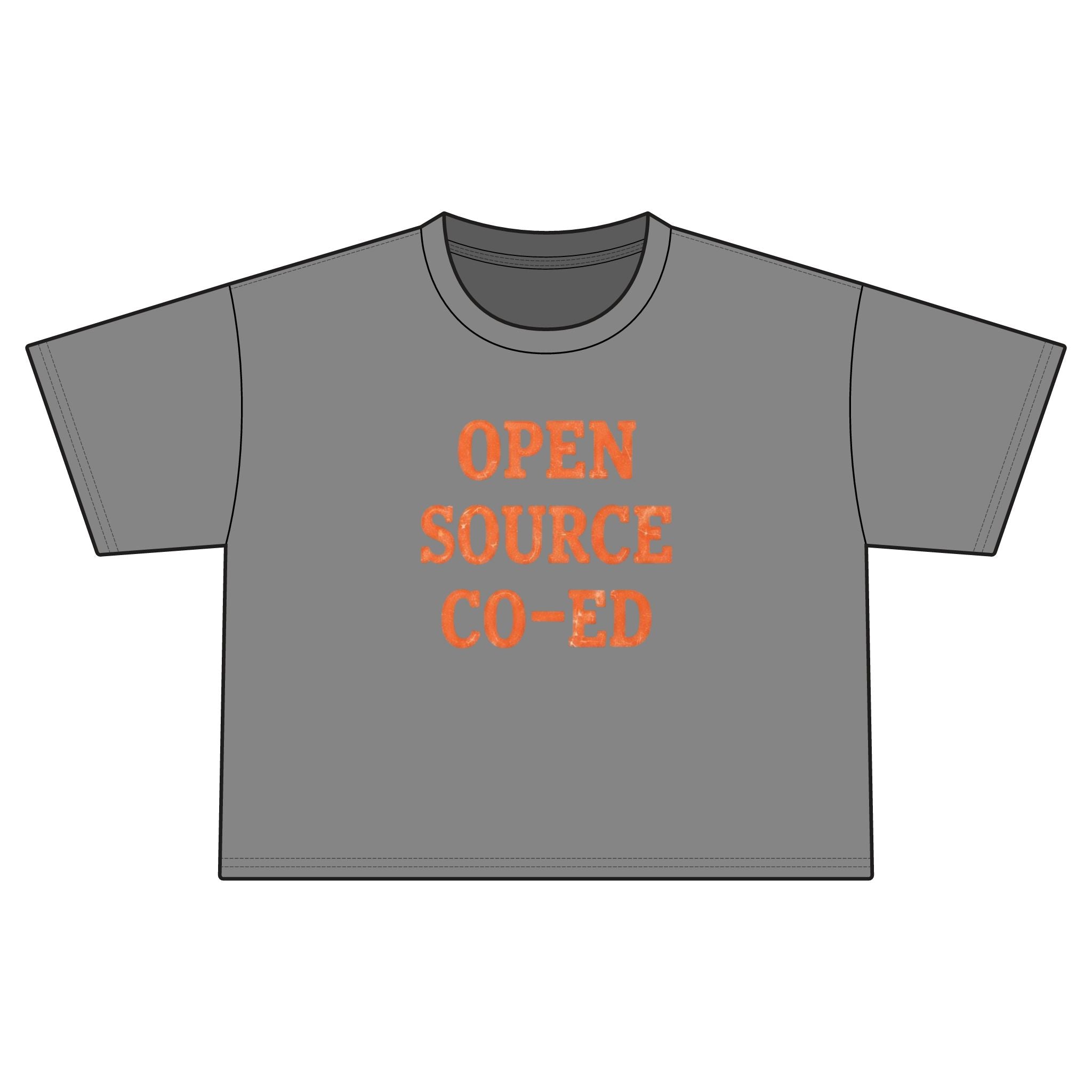 Open Source Co-Ed Cropped T-Shirt | Tech Graphic Tee