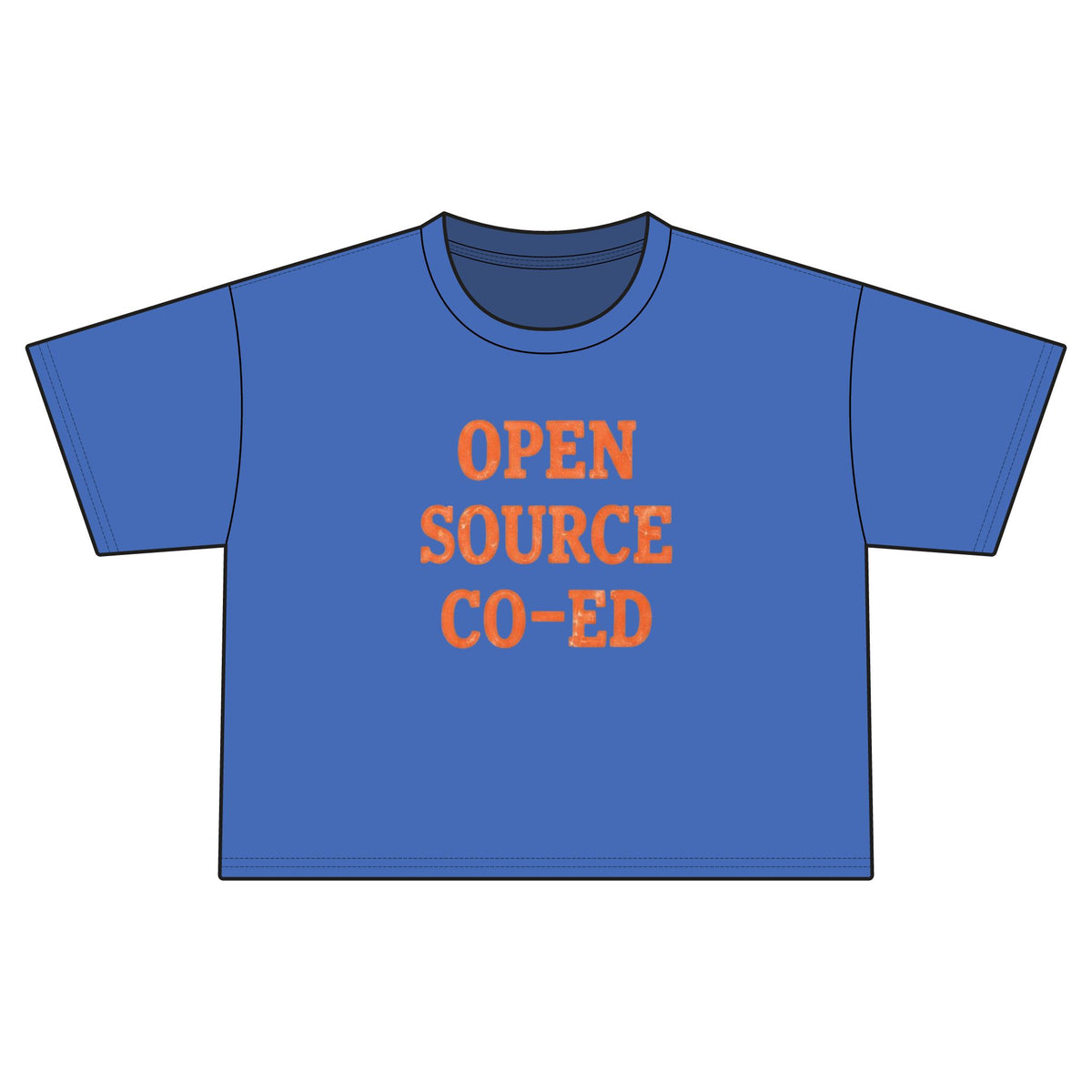 Open Source Co-Ed Cropped T-Shirt | Tech Graphic Tee