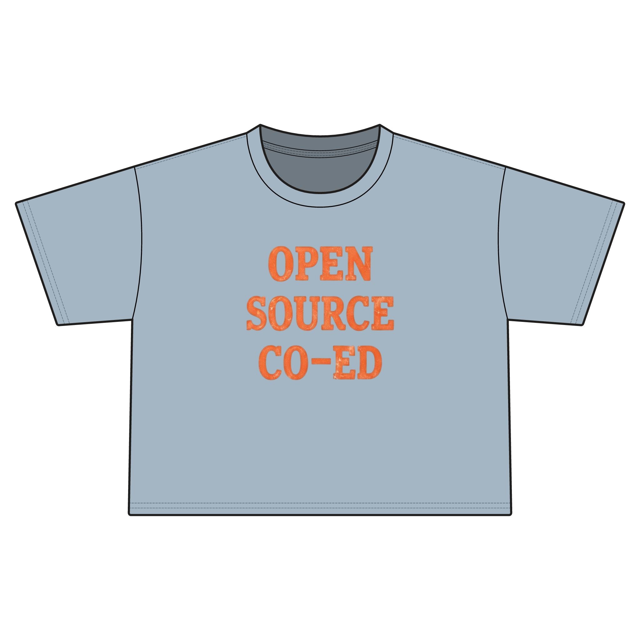 Open Source Co-Ed Cropped T-Shirt | Tech Graphic Tee