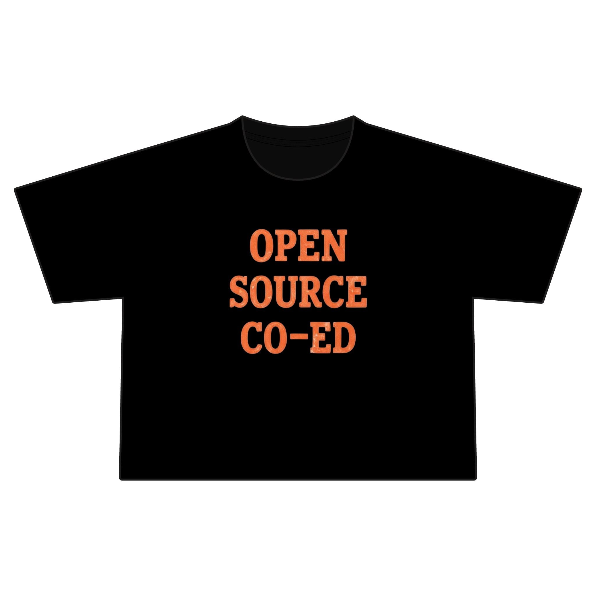 Open Source Co-Ed Cropped T-Shirt | Tech Graphic Tee